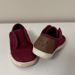 Toms•Burgundy Slip-On Sneakers•Size 7